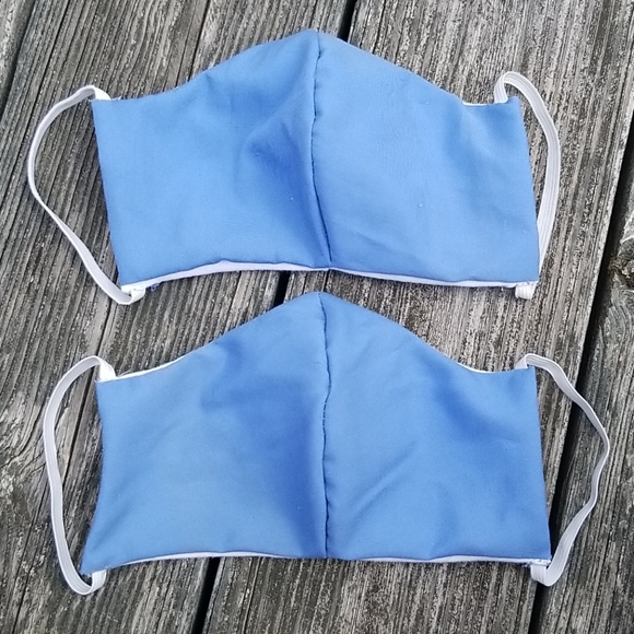 Other - 2 Handmade Adult Blue Cotton Washable Face Masks